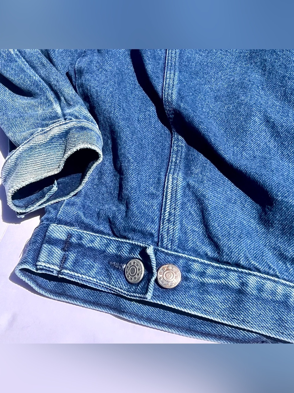 Vintage 90s Jean Jacket Disney Patch 1999 Mickey Gloria Vanderbilt Denim Crop S - Picture 10 of 13
